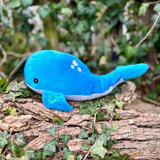 "Made from" recycled Whale toy