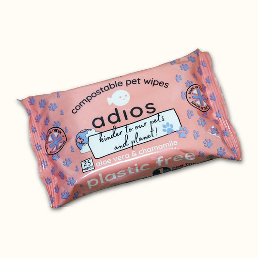 Compostable dog grooming wipes